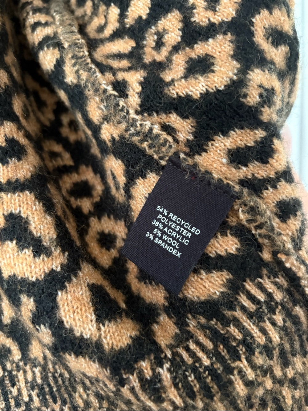 Marled Leopard Print Cardigan - Picture 4 of 4